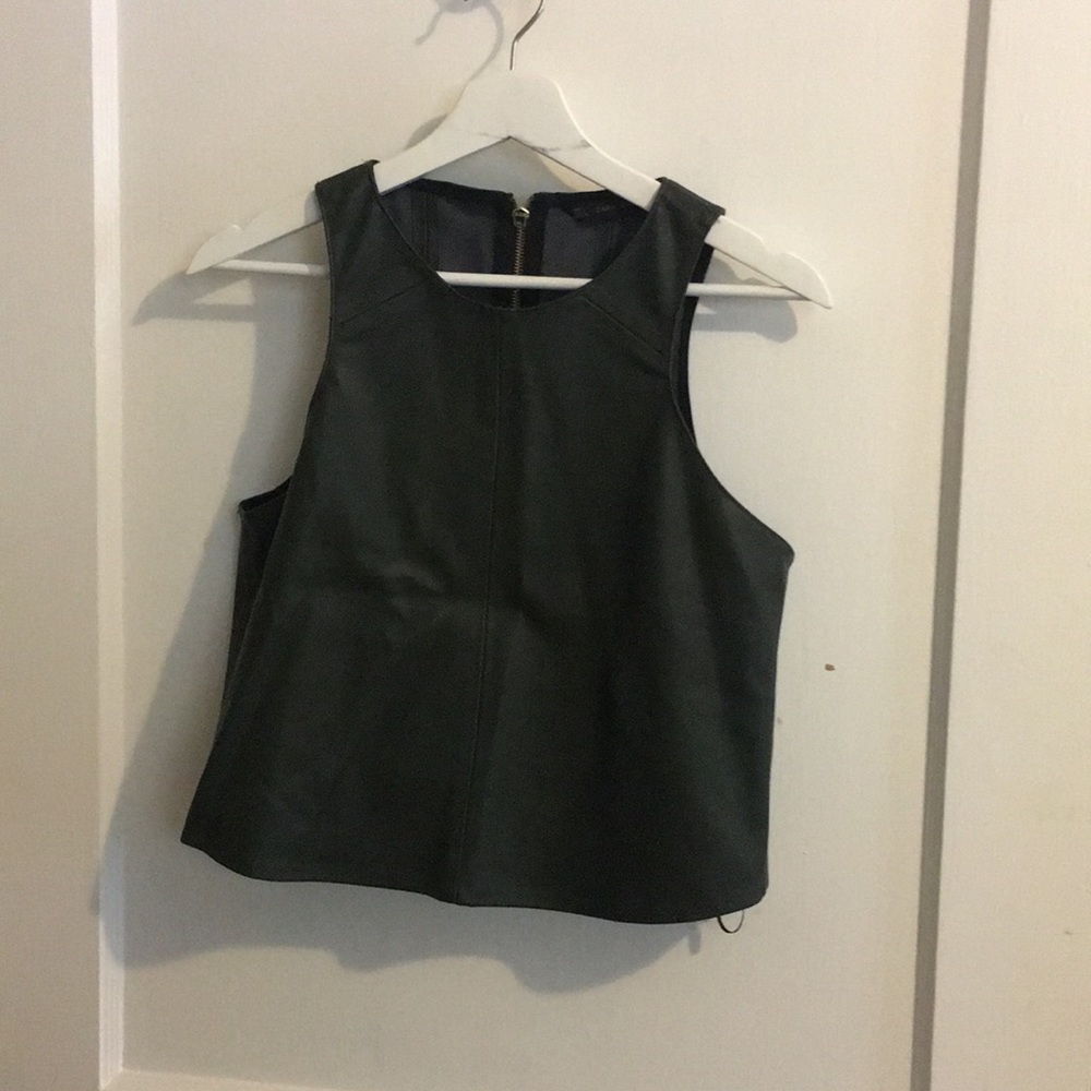 Zara Faux leather crop top